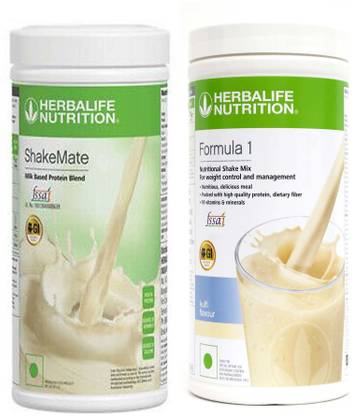 Herbalife Nutrition FORMULA-1 SHAKE KULFI-500 +SHAKE MATE VANILLA FLAVOUR-500 gm Protein Shake