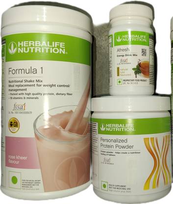 HERBALIFE Formula 1 Rose kheer + Protein Powder 200 G + Afresh - Tulsi Protein Shake