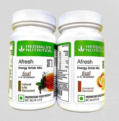 HERBALIFE AFRESH ENERGY DRINK MIX-TULSI,CINNAMON (PACK OF 2) Energy Bars