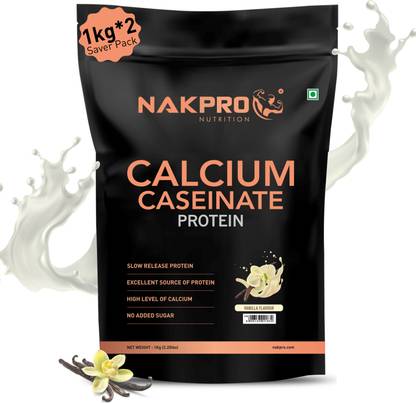 Nakpro CALCIUM CASEINATE Casein Protein Powder Vanilla 1kg*2 Casein Protein