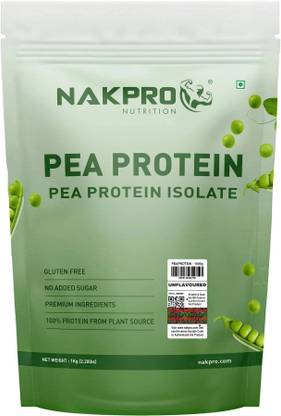 Nakpro Pea Protein Isolate | 26.3g Protein, 4.94g BCAA | Added Minerals, Vegan Friendly Plant-Based Protein