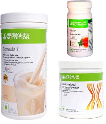 HERBALIFE Formula-1 Shake Vanilla With Protein Powder 200Gram & Afresh Tulsi For Weight Loss Plant-Based Protein