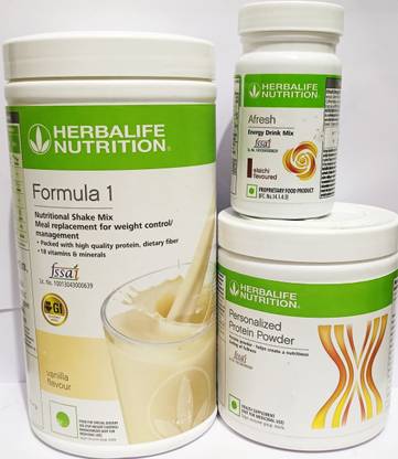 HERBALIFE Nutrition Vanila Flavor 500g Protine Powder 200g & Elachi Afresh 50g Plant-Based Protein
