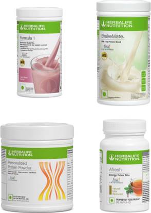 HERBALIFE Formula 1 Shake Rose Kheer, Afresh Tulsi, Protein 200g, Shakemate Protein Shake