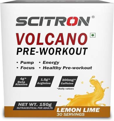 Scitron Volcano Pre-Workout 150 Gm-(Lemon Lime) Pre Workout