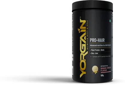 Yorgain Pro-Hair Plant Protein Powder For Hair Growth/Multivitamin For Hair Thickness/ Plant-Based Protein