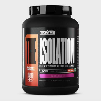 EXALT SUPPS The Isolation Whey Isolate with Digestive Enzymes 25g Protein Zero Added Sugar Whey Protein