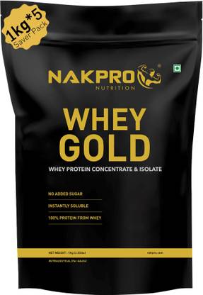 Nakpro 100% Gold Concentrate | 24.7g Protein, 5.7g BCAA | Whey Protein