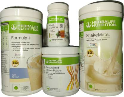 Herbalife Nutrition Formula 1 Kulfi + Protein Powder 200 G+ Shake Mate + Afresh - Tulsi Protein Shake