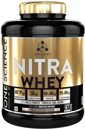 One Science Nitra Whey | Chocolate Brownie | 67 Servings Whey Protein