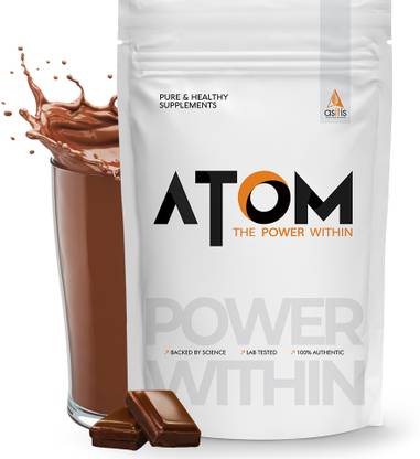 AS-IT-IS Nutrition ATOM Nitro Whey 33g Protein, 3g Creatine, 7.4g BCAA 2Kg, Double Rich Chocolate Whey Protein