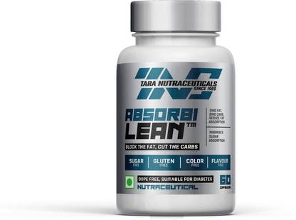 TARA NUTRACEUTICALS Absorbi Lean Natural Fat Burner Weight Loss Vegan 60-Veg Capsules Whey Protein