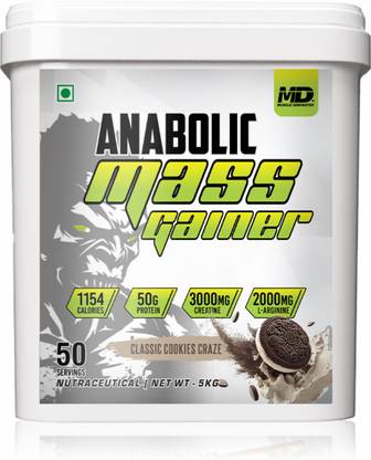 Muscle Dominator Anabolic Mass Gainer | 50g Protein | 3g Creatine | 2g L-Argnine | 1154kcal Weight Gainers/Mass Gainers