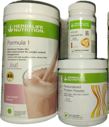 HERBALIFE F1 Shake Rose kheer + Protein Powder 200 G + Afresh - Cinnamon Protein Shake
