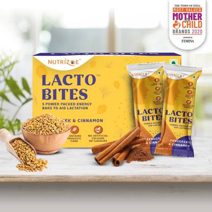 Nutrizoe Lactobites Fenugreek And Cinnamon Lactation Bars Mini Pack Nutrition Bars