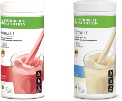 HERBALIFE Formula 1-Nutritional shake Mix, Strawberry & Kulfi Flavor Protein Shake