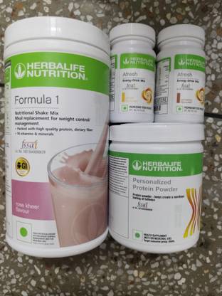HERBALIFE F1 SHAKE MIX-ROSE KHEER,AFRESH-GINGER,CINNAMON,PP-200GM(PACK OF 4) Protein Shake
