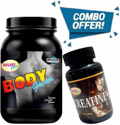 builder choice BODY GAINER 1KG WITH CREATINE 100GM (COMBO PACK ) Weight Gainers/Mass Gainers