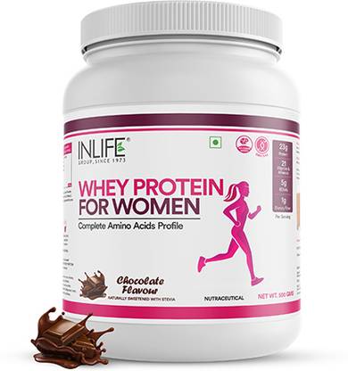 INLIFE Whey Protein Powder for Women 23g Protein, 21 Vitamins Minerals-500g Whey Protein