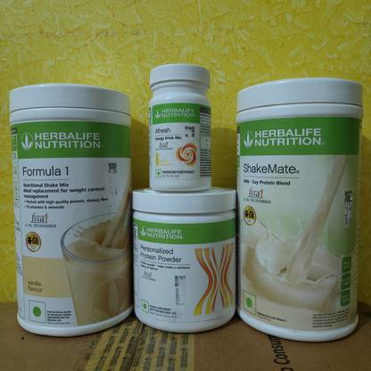 HERBALIFE WEIGHT LOSS COMBO F1 VANILLA SHAKE SHAKEMATE PROTEIN POWDER 200GM AFRESH LEMON Protein Bars