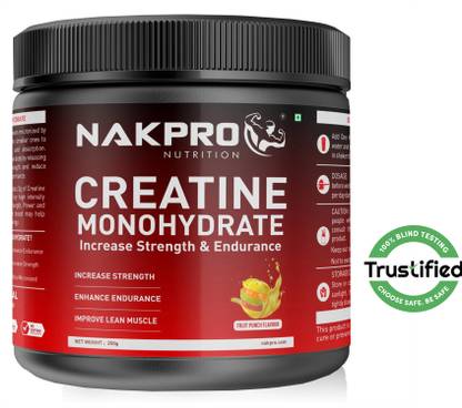 Nakpro Micronized Creatine Monohydrate Jar Trustified Certified, Supports Muscle Growth Creatine