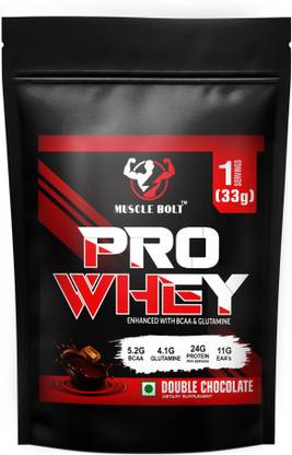 MUSCLEBOLT Pro Whey Protein Powder Faster Muscle Support & Recovery 1 Servings 24g Protein Whey Protein
