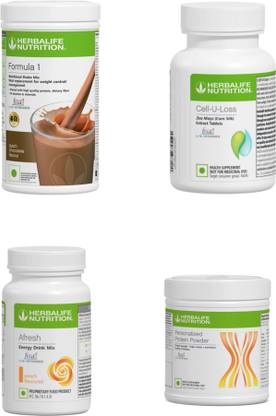 HERBALIFE F-1 SHAKE -CHOCOLATE,P P-200GM,CELL-U-LOSS AND PEACH Protein Shake