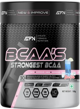 AFN Strongest BCAA 180gm Blue Cola Flavor 30 Serving Advance Source of Energy BCAA