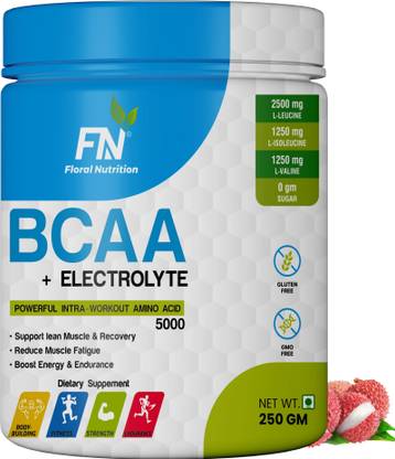 Floral Nutrition BCAA Supplement of L-Leucine,L-Isoleucine,L-Valine-Muscle Growth/Recovery BCAA