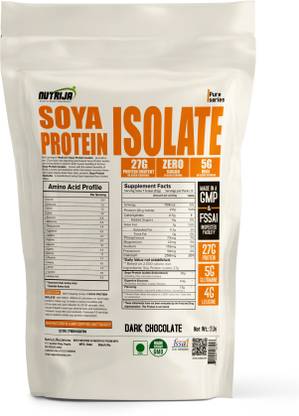 NutriJa Soya Protein Isolate 90% - (2Lbs Dark Chocolate) Plant-Based Protein