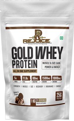 Rejoice Life Ingredients Gold Whey Protein Muscle Gain, Size, Strength & Recovery All in One Supplement Whey Protein