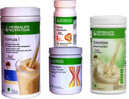 HERBALIFE FORMOLA 1 SHAKE KULFI +PROTIEN 200g +AFRESH PEACH + SHAKEMATE MILK POWDER Whey Protein