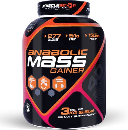 MUSCLE SCOOP NUTRITION Anabolic Mass Gainer High Protein Muscle Mass Ganer Powder (6.6lbs) Weight Gainers/Mass Gainers