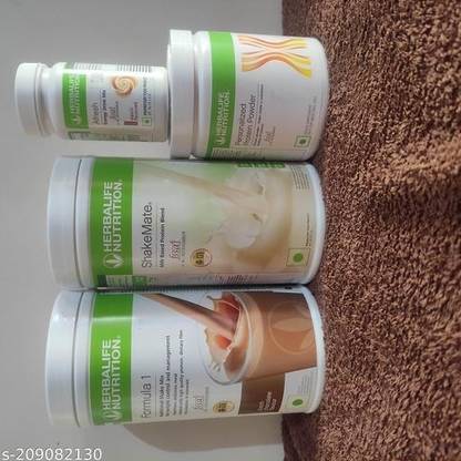 HERBALIFE Formula-1 Chocolate Shake, Protein-200g, Afresh-Elaichi, Shakmate Combo pack Protein Shake
