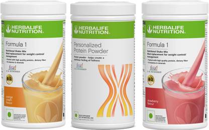 HERBALIFE Formula 1 Nutritional Shake 2 Mix - Orange And Protein 400 g For Weight Protein Shake