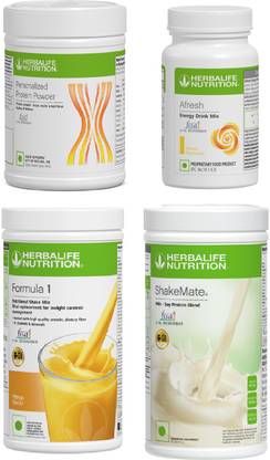 HERBALIFE F1 SHAKE MIX-MANGO,SHAKEMATE,PP-200GM AND ELAICHI (PACK OF 4) Protein Shake