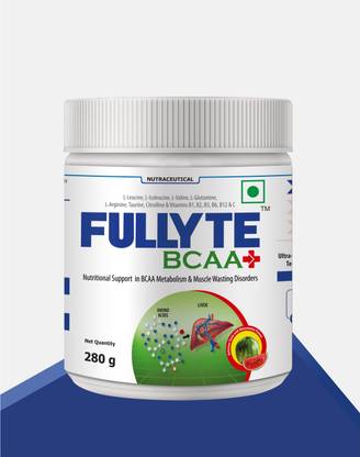 fullyte BCAA+ Supplement- Pre/Post & Intra Workout Supplement For Muscle Recovery BCAA