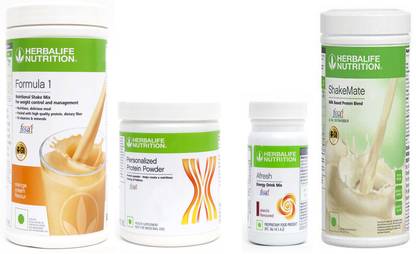 Herbalife Nutrition FORMULA1ORANGE 500 PROTIEN 200 GAFRESH ENERGY DRINK ELAICHI 50 G SHAKEMATE 500 G Protein Shake