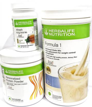 HERBALIFE Formula1 Kulfi 500g Protine Powder 200g & Tulshi Afresh 50g Protein Blends