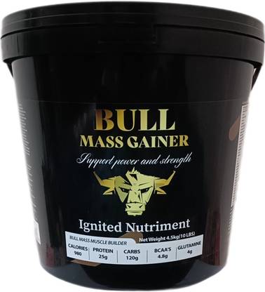 IGNITED NUTRIMENT Bull Mass Gainer, For Muscle Mass Gain With High Calories Weight Gainers/Mass Gainers