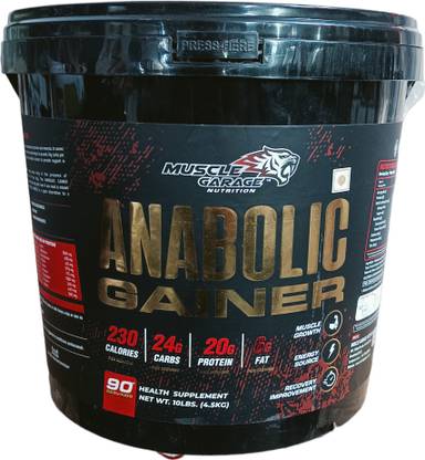 Muscle Garage Anabolic mass gainer 10 lbs. (Net wt. 4.50 kg.) Black series. Weight Gainers/Mass Gainers
