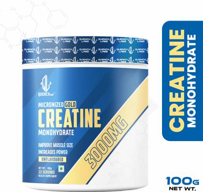 QUENCHLABZ Micronised Creatine Monohydrate | Lab Tested | Enhanced Absorption | 100% Pure Creatine