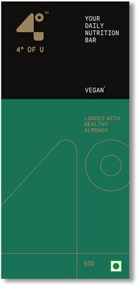 4 DEGREES OF U Plant Based Vegan Nutrition Bar with Pea Protein | Protein, Fiber, Cal & Vit D3 Nutrition Bars