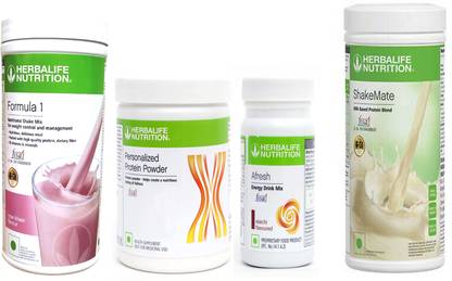 HERBALIFE FORMULA1ROSEKHEER500PROTIEN 200GAFRESH ENERGY DRINK ELAICHI 50 G SHAKEMATE 500 G Protein Shake
