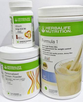 HERBALIFE Formula1 Kulfi 500g Protine Powder 200g Elachi Afresh 50g Protein Blends