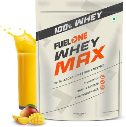 FUELONE Whey Max, Whey Protein Concentrate & Whey Protein Isolate, 27g Protein Whey Protein