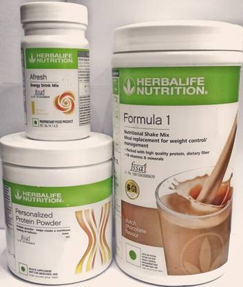 HERBALIFE Formula 1 Chocolate with Personalized Protein Powder 200 g and Elachi Afresh 50g Protein Blends