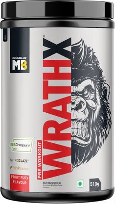 MUSCLEBLAZE Pre Workout WrathX with Creapure,Nitroblaze & BioPerine Pre Workout