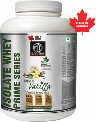 Muscle Trail Isolate Protein Powder|76 Servings|25.5gm Protein |124 Calories | Made In Canada Whey Protein