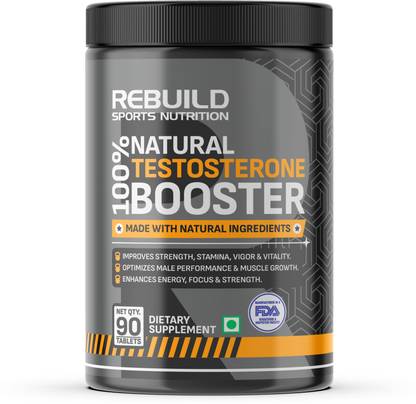 REBUILD SPORTS NUTRITION 100% nautral testosterone booster 90 tablets Pre Workout
